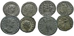 RÖMER, KAISERZEIT, LOTS. Lot mit Bronzen. 1.: Diocletianus 284-305, Antoninian. Rv.: VICTORIA AVGG, beide Kaiser in Miltärtracht Victoriola haltend. 2.: Galeria Valeria 293/308-314, Follis. Rv.: VENER