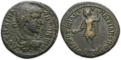 RÖMER, PROVINZIALPRÄGUNGEN, MOESIA INFERIOR. Marcianopolis, Caracalla 198/211-217, Æ. Av.: ΑΥΤ Μ ΑΥΡΗΛΙ ΑΝΤΩΝΙΝΟC, drapierte Panzerbüste mit Lorbeerkranz nach rechts. Rv.: YI ΦAYCTINIANOY MAPKIANOΠOΛI