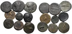 RÖMER, PROVINZIALPRÄGUNGEN, LOTS. Lot mit Bronzen. 1.-7.: Moesia Inferior, Tomis. Verschiedene Rückseiten wie Adler, Löwe oder Traube. 8.-9.: Moesia Inferior, Istros. Rv.: Delfin links, auf seinem Rüc