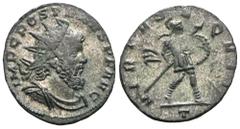 RÖMER, KAISERZEIT Postumus 260-269, Antoninian 267, Mailand, 3. Offizin. Av.: IMP C POSTVMVS P F AVG, gepanzerte und drapierte Büste mit Strahlenkrone nach rechts. Rv.: VIRTVS•E–QVIT, Virtus mit Speer