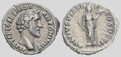 RÖMER, KAISERZEIT. Antoninus Pius 138-161, Denar 138, Rom. Av.: IMP T AEL CAES HADR[I] ANTONINVS, Kopf nach rechts. Rv.: AVG PIVS P M - TR P COS DES II, Diana steht mit Pfeil und Bogen nach rechts. 3,