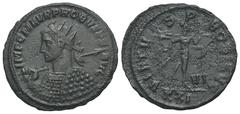 RÖMER, KAISERZEIT. Probus 276-282, Antoninian 276-282, Siscia. Av.: IMP C M AVR PROBVS P F AVG, Büste mit Strahlenkrone, Konsularsrobe und Adlerzepter nach links. Rv.: VIRTVS PROBI AVG // XXI, Mars mi