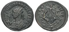 RÖMER, KAISERZEIT. Probus 276-282, Antoninian, Siscia. Av.: IMP C M AVR PROBVS P F AVG, Büste mit Strahlenkrone, Konsularsrobe und Adlerzepter nach links. Rv.: SOLI I-N-VICTO // XXIV, Sol mit Peitsche