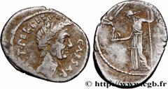 Roman coins JULIUS CAESAR Type : Denier  Date : février - mars  Date : 44 AC.  Mint name / Town : Rome  Metal : silver  Millesimal fineness : 950  ‰ Diameter : 18,5  mm Orientation dies : 3  h. Weight