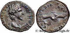Roman coins NERVA Type : Denier  Date : 97  Mint name / Town : Rome  Metal : silver  Millesimal fineness : 900  ‰ Diameter : 17  mm Orientation dies : 6  h. Weight : 3,57  g. Rarity : R1  Obverse lege