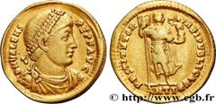 Roman coins VALENS Type : Solidus  Date : 365  Mint name / Town : Antioche  Metal : gold  Diameter : 21,5  mm Orientation dies : 6  h. Weight : 4,33  g. Rarity : R2  Officine : 10e  Obverse legend : D