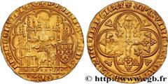Royal coins PHILIP VI OF VALOIS Type : Écu d'or à la chaise  Date : 10/04/1343  Date : n.d.  Metal : gold  Millesimal fineness : 1000  ‰ Diameter : 26,5  mm Orientation dies : 3  h. Weight : 4,51  g. 