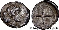 Greek Coins SICILY - SYRACUSE Type : Obole  Date : c. 480-470 AC.  Mint name / Town : Syracuse, Sicile  Metal : silver  Diameter : 9,5  mm Weight : 0,51  g. Rarity : R2  Obverse legend : Anépigraphe  
