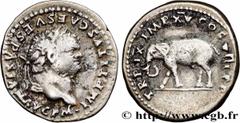 Roman coins TITUS Type : Denier  Date : 1er janvier - 30 juin  Mint name / Town : Rome  Metal : silver  Millesimal fineness : 900  ‰ Diameter : 18,5  mm Orientation dies : 6  h. Weight : 3,18  g. Rari
