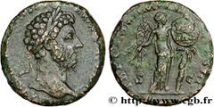 Roman coins MARCUS AURELIUS Type : Sesterce  Date : août - décembre  Date : 166  Mint name / Town : Rome  Metal : copper  Diameter : 30  mm Orientation dies : 12  h. Weight : 22,16  g. Rarity : R1  Of