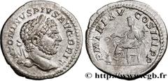 Roman coins CARACALLA Type : Denier  Date : 212  Mint name / Town : Rome  Metal : silver  Millesimal fineness : 550  ‰ Diameter : 19  mm Orientation dies : 7  h. Weight : 2,74  g. Officine : 1re  Obve