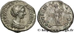 Roman coins PLAUTILLA Type : Denier  Date : 202  Mint name / Town : Rome  Metal : silver  Millesimal fineness : 550  ‰ Diameter : 17,5  mm Orientation dies : 6  h. Weight : 2,96  g. Rarity : R1  Offic