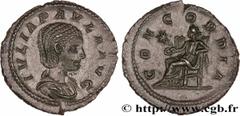 Roman coins JULIA PAULA Type : Denier  Date : 220  Mint name / Town : Rome  Metal : silver  Millesimal fineness : 500  ‰ Diameter : 20,5  mm Orientation dies : 6  h. Weight : 2,36  g. Rarity : R1  Obv