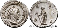 Roman coins TRAJAN DECIUS Type : Antoninien  Date : 250  Mint name / Town : Rome  Metal : billon  Millesimal fineness : 400  ‰ Diameter : 22,5  mm Orientation dies : 6  h. Weight : 4,62  g. Officine :