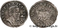 World coins ITALY - EMILIA - PARMA - ALEXANDER FARNESE Type : Cavallotto  Date : n.d.  Mint name / Town : Parme  Metal : billon  Diameter : 22  mm Orientation dies : 5  h. Weight : 2,21  g. Obverse le