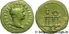 TRAJANUS Semis, (PB, Æ 19) Augustus 105 Rome R1 bronze (18,5mm, 4,02g, 6h) Obverse : IMP CAES NERVA TRAIAN AVG Buste lauré de Trajan à droite, drapé sur l'épaule gauche (O*2) Reverse : SC à l'exergue 