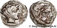 Greek Coins SICILY - LONGANE Type : Litra  Date : c. 415-405 AC.  Mint name / Town : Longane, Sicile  Metal : silver  Diameter : 10,5  mm Orientation dies : 11  h. Weight : 0,66  g. Rarity : R2  Obver
