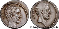 Roman coins BRUTUS Type : Denier  Date : 54 AC.  Mint name / Town : Rome  Metal : silver  Millesimal fineness : 950  ‰ Diameter : 18  mm Orientation dies : 6  h. Weight : 3,83  g. Rarity : R1  Obverse