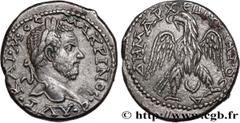 Provincial Coins MACRINUS Type : Tétradrachme syro-phénicien  Date : 217-218  Mint name / Town : Aradus, Phénicie  Metal : billon  Diameter : 27  mm Orientation dies : 6  h. Weight : 12,56  g. Rarity 