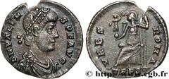 Roman coins VALENS Type : Silique  Date : 375-378  Mint name / Town : Trèves  Metal : silver  Millesimal fineness : 900  ‰ Diameter : 18  mm Orientation dies : 12  h. Weight : 1,94  g. Obverse legend 
