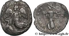 Greek Coins SICILY - KAMARINA Type : Litra  Date : c. 461 - 440/435 AC.  Mint name / Town : Camarina, Sicile  Metal : silver  Diameter : 13  mm Orientation dies : 3  h. Weight : 0,48  g. Rarity : R3  