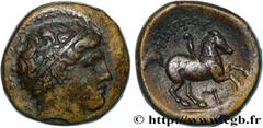 Greek Coins MACEDONIA - MACEDONIAN KINGDOM - PHILIP II Type : Unité  Date : c. 349-336 AC.  Mint name / Town : Amphipolis,Macédoine  Metal : copper  Diameter : 17,5  mm Orientation dies : 6  h. Weight