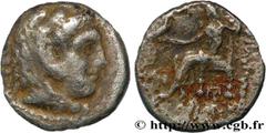 Greek Coins MACEDONIA - MACEDONIAN KINGDOM - ALEXANDER III THE GREAT Type : Obole  Date : c. 332-323 AC  Mint name / Town : Atelier incertain  Metal : silver  Diameter : 8,5  mm Orientation dies : 1  