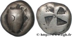 Greek Coins AEGINA - AEGINA ISLAND - AEGINA Type : Statère  Date : c. 525-475 AC.  Mint name / Town : Égine, Aegina  Metal : silver  Diameter : 19,5  mm Weight : 11,99  g. Rarity : R1  Obverse legend 