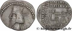 Greek Coins PARTHIAN KINGDOM - ARTABANUS II Type : Drachme  Date : c. 10-38  Mint name / Town : Ecbatane, Médie  Metal : silver  Diameter : 18  mm Orientation dies : 12  h. Weight : 3,57  g. Rarity : 