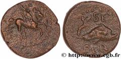 Provincial Coins CORINTHIA - ROMAN PROVINCE Type : Semis  Date : c. 14-33  Mint name / Town : Corinthe, Corinthie  Metal : copper  Diameter : 16  mm Orientation dies : 9  h. Weight : 3,38  g. Rarity :