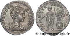Roman coins GETA Type : Denier  Date : 200  Mint name / Town : Rome  Metal : silver  Millesimal fineness : 650  ‰ Diameter : 18  mm Orientation dies : 6  h. Weight : 3,30  g. Rarity : R2  Officine : 5