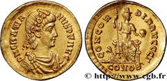 Roman coins GRATIAN Type : Solidus  Date : 380-381  Mint name / Town : Constantinople  Metal : gold  Millesimal fineness : 1000  ‰ Diameter : 20  mm Orientation dies : 12  h. Weight : 4,26  g. Rarity 