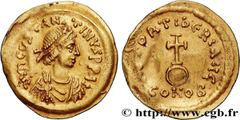 Byzantine coins TIBERIUS II CONSTANTINE Type : Semissis  Date : 579-582  Mint name / Town : Constantinople  Metal : gold  Millesimal fineness : 1000  ‰ Diameter : 19  mm Orientation dies : 6  h. Weigh