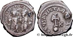 Byzantine coins HERACLIUS and HERACLIUS CONSTANTINE Type : Hexagramme  Date : 626-635  Mint name / Town : Constantinople  Metal : silver  Diameter : 23  mm Orientation dies : 7  h. Weight : 6,48  g. R