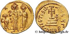 Byzantine coins HERACLIUS, HERACLIUS CONSTANTINE and HERACLONAS Type : Solidus   Date : 632-635  Mint name / Town : Constantinople  Metal : gold  Millesimal fineness : 1.000  ‰ Diameter : 20,5  mm Ori