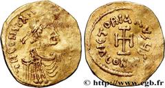 Byzantine coins CONSTANS II Type : Tremissis  Date : c. 641-646  Mint name / Town : Constantinople  Metal : gold  Millesimal fineness : 1000  ‰ Diameter : 17  mm Orientation dies : 6  h. Weight : 1,42