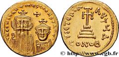 Byzantine coins CONSTANS II and CONSTANTINE IV Type : Solidus  Date : 654-659  Mint name / Town : Constantinople  Metal : gold  Millesimal fineness : 1.000  ‰ Diameter : 20,5  mm Orientation dies : 7 
