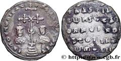 Byzantine coins BASIL II and CONSTANTINE VIII Type : Miliaresion  Date : c. 976-1000  Mint name / Town : Constantinople  Metal : silver  Diameter : 23  mm Orientation dies : 12  h. Weight : 2,16  g. R