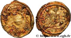 Merovingian Coinage PSEUDO-IMPERIAL COINAGE Type : Tremissis fourré  Date : c. 520-550  Metal : gold  Millesimal fineness : 1000  ‰ Diameter : 17  mm Orientation dies : 6  h. Weight : 1,45  g. Rarity 