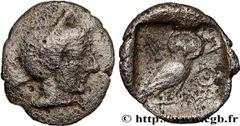 Greek Coins ATTICA - ATHENS Type : Obole  Date : c. 430 AC.  Mint name / Town : Athènes, Attique  Metal : silver  Diameter : 8,5  mm Orientation dies : 1  h. Weight : 0,39  g. Rarity : R2  Obverse leg