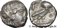 Greek Coins ATTICA - ATHENS Type : Tétradrachme  Date : c. 350 - 323/294 AC.  Mint name / Town : Athènes, Attique  Metal : silver  Diameter : 22  mm Orientation dies : 9  h. Weight : 17,12  g. Rarity 