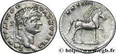 Roman coins DOMITIANUS Type : Denier  Date : 76   Mint name / Town : Rome  Metal : silver  Millesimal fineness : 900  ‰ Diameter : 18  mm Orientation dies : 6  h. Weight : 3,21  g. Rarity : R1  Obvers