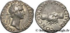 Roman coins NERVA Type : Denier  Date : 97  Mint name / Town : Rome  Metal : silver  Millesimal fineness : 900  ‰ Diameter : 17  mm Orientation dies : 6  h. Weight : 3,13  g. Rarity : R1  Obverse lege