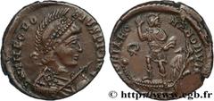 Roman coins THEODOSIUS I Type : Maiorina pecunia, (MB, Æ 2)  Date : 379-383  Mint name / Town : Constantinople  Metal : copper  Diameter : 21,5  mm Orientation dies : 12  h. Weight : 4,31  g. Rarity :
