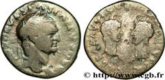 VESPASIAN, TITUS and DOMITIAN Denier 70 Rome R2 silver (17,50mm, 3,00g, 6h) Obverse : IMP CAESAR VESPAS-IANVS AVG Tête laurée de Vespasien à droite (O*) Reverse : CAESAR AVG F COS CAESAR F PR Bustes a