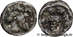 Greek Coins SICILY - NAXOS Type : Litra  Date : c. 461-430AC.  Mint name / Town : Sicile, Naxos  Metal : silver  Diameter : 12,5  mm Orientation dies : 9  h. Weight : 1,21  g. Rarity : R3  Obverse leg