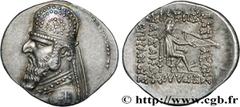 Greek Coins PARTHIA - PARTHIAN KINGDOM - MITHRADATES II Type : Drachme  Date : c. 100-88 AC.  Mint name / Town : Ecbatane, Médie  Metal : silver  Diameter : 20,5  mm Orientation dies : 12  h. Weight :