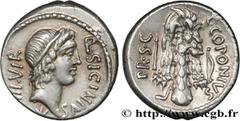 Roman coins SICINIA Type : Denier  Date : 49 AC.  Mint name / Town : Grèce  Metal : silver  Millesimal fineness : 950  ‰ Diameter : 17,5  mm Orientation dies : 6  h. Weight : 4,04  g. Rarity : R1  Obv