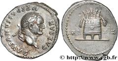 Roman coins VESPASIAN Type : Denier  Date : 78  Mint name / Town : Rome  Metal : silver  Millesimal fineness : 900  ‰ Diameter : 18,5  mm Orientation dies : 5  h. Weight : 3,51  g. Obverse legend : CA