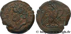 Provincial Coins ANTONINUS PIUS Type : Drachme  Date : an 21  Mint name / Town : Alexandrie, Égypte  Metal : copper  Diameter : 34  mm Orientation dies : 12  h. Weight : 24,63  g. Rarity : R2  Obverse
